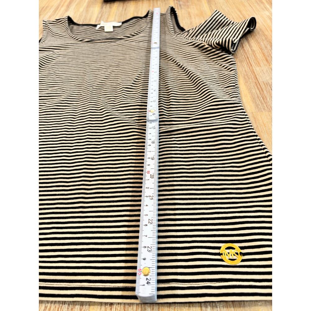 Michael Kors Cold Shoulder Striped Top - Size Large - Picture 6 of 7